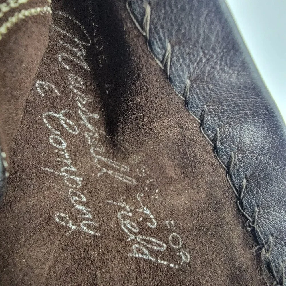 Vintage‎ Alexette Bacmo Leather Gloves Size 6.5 Super Soft Brown Button Close